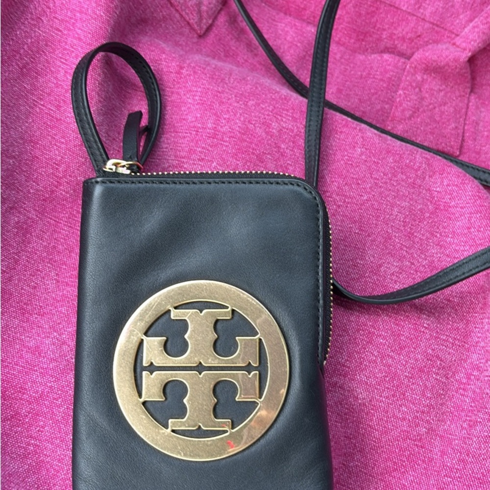 Tory Burch Black and Gold Crossbody Bag